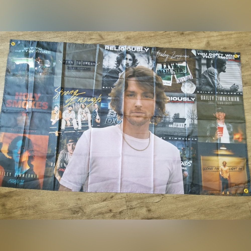 Bailey Zimmerman Music Collage Tapestry